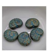 Fossil-inspired Czech Glass Beads - $4.25