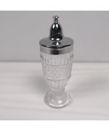 Fostoria Leonardo Salt or Pepper Shaker Clear Chrome Lid 4 1/2&quot; H Ca. 19... - $13.99