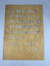 Vintage Paper Industrial Alphabet Stencil Decor 8.5&quot; x 6&quot; Wall Art - £7.43 GBP
