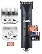 Andis Agc Super Duty Clipper Set #10,4FC Ultraedge Blades*Pet Dog Grooming Kit - £208.49 GBP