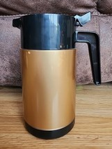 Hormel Coffee Carafe Insulated Coffee Server Gold Tone &amp; Black Retro Vin... - $19.99
