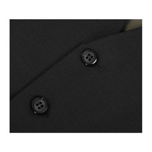 Mens RENOIR Vest Wool 140 Adjustable ,V-Neck two Pocket Full Lining 508-1 Black image 6