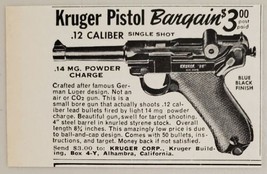 1960 Print Ad Kruger .12 Caliber Pistols Single Shot Alhambra,California - £6.06 GBP