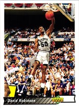 1992-93 Upper Deck David Robinson San Antonio Spurs Basketball Card 82 NBA - £1.31 GBP