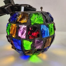 Peter Marsh Nader Chunk Glass Globe 7&quot; Brutalist 1950s Multi Color MCM Vtg - £189.39 GBP
