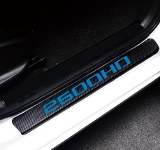 4Pcs Car Door Sill Protector Reflective 4D Carbon Fiber Sticker Decoration Door  - £29.34 GBP