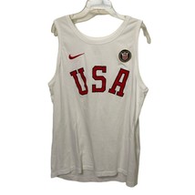 Nike Tee White USA Olympics Tank Top Shirt Adult Size Large - £11.56 GBP