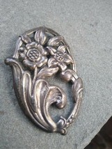 Vintage Large Norseland Signed Coro Sterling Floral Pin - £32.78 GBP