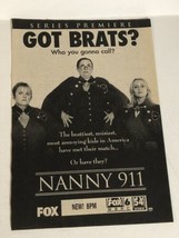 Nanny 911 Vintage Tv Guide Print Ad TPA15 - £4.43 GBP