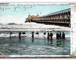 Nuovo Pier E Sole Pavilion Lungo Spiaggia Ca California 1906 DB Postcard... - $4.54