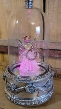 INTERNATIONAL SILVER CO SPUN GLASS ROTATING ILLUMINATED ANGEL MUSICAL GL... - €20,51 EUR