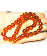 Islamic 33 Prayer beads Natural Baltic Amber pressed Turkish Tasbih misb... - $118.80