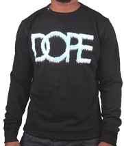 Dope Couture Nero da Uomo Sub-Zero Ghiaccio Freddo Pile Felpa Girocollo Nwt - $36.76