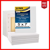 Versatile 10-Pack of 5&quot; x 7&quot; Cotton Stretched Canvases for All Painting ... - $679.09 MXN
