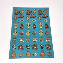 1 VINTAGE 1990's SHEET OF STICKERS AFRICAN HERITAGE ARTIFACTS HISTORY CO... - $13.68