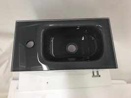 Small 17" Gray Tempered Glass Rectangular integrated sink with Chrome Po... - $1,730.99 MXN Small 17" Gray Tempered Glass Rectangular integrated sink with Chrome Po... - $1,730.99 MXN