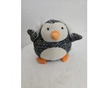 Anthropologie Knitted Penguin Plush Stuffed Animal Furry Earmuffs Black ... - £23.65 GBP