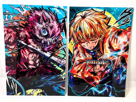 PAIR - Demon Slayer: Kimetsu no Yaiba Plexiglass Wall Art 24x16&quot; Inosuke Zenitsu - £73.51 GBP