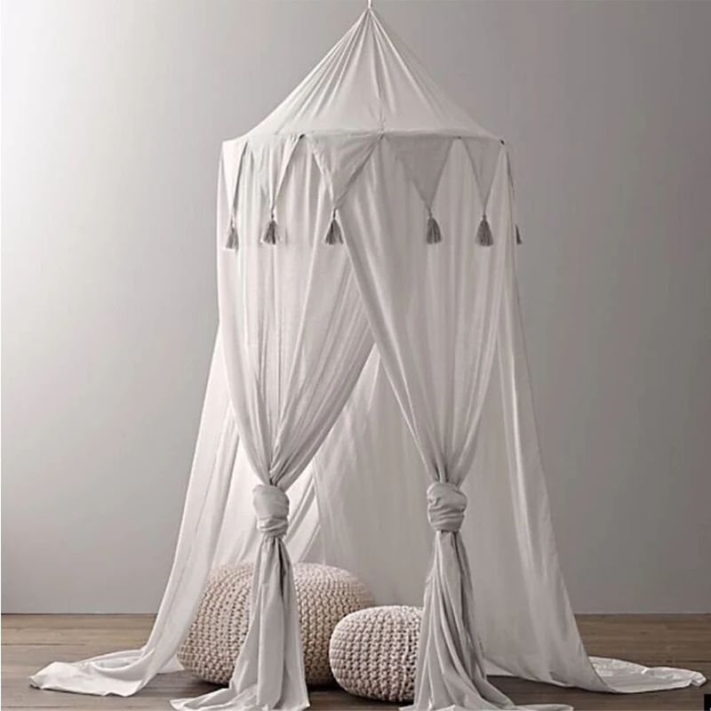 Kids Room Chiffon Canopy Nursery Decor Chiffon Canopy Crib Decor Mosquito Baby - £39.84 GBP