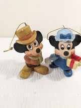 Walt Disney Christmas Carol Ornament Mickey &amp; Minnie Mouse Bob Cratchit Japan - £18.38 GBP