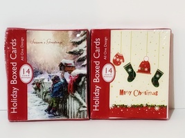 NEW Unopened 2 Boxes of 14 pack Holiday Boxed Cards with Envelopes - £12.47 GBP