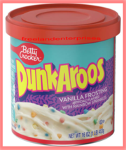 Food Betty Crocker DunkAroos Vanilla Frosting with Sprinkles-16 oz (1 Container) - £9.38 GBP