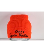 Vintage 90s Ozzy Osbourne Spell Out Gander Mountain Knit Beanie Hat Blaze Orange - $89.05