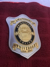 Bridgeport Connecticut Police Lieutenant 165TH Anniversary Breast Badge - £117.95 GBP