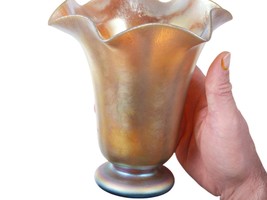 1920&#39;s Steuben Aurene Footed Flared vase shape #227 - £353.18 GBP