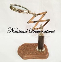 Adjustable Magnifying Glass Stand - Nautical - Vintage - Magnifier 3 Inch - £21.10 GBP