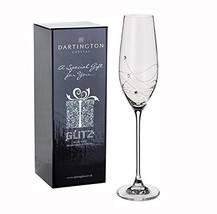 Dartington Personalised Glitz Champagne Glass with Crystals - Add Your Own Messa - £33.23 GBP