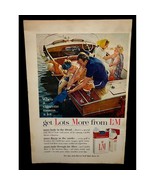 L&amp;M Cigarettes Print Ad Vintage 1963 Family Boat Trip Sailing Lots More ... - £9.37 GBP