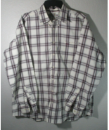 Cinch Western Shirt Button Down Long Sleeve Maroon Plaid Cowboy Large ST... - $360.13 MXN