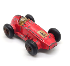 Vintage Red Barclay Metal Mites Bottle Series Race Car - £8.52 GBP