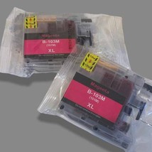 2 Pack NEW Sealed B-203M XL Magenta Printer Ink Cartridges Ink Refills - $11.99