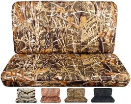 Camouflage seat covers fits Ford F250 truck 1972-1991 Front bench, NO Headrest - $79.99