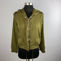 Forever 21 Womens Small S Bohemian Olive Green Zip Snap Lightweight Jacket - £12.11 GBP