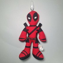 Marvel Deadpool Plush Red and Black 2010 Era 14&quot; Tall - £9.36 GBP