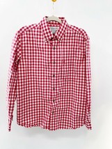 Carhartt Men&#39;s Red White Checkered Long Sleeve Button Down Size Large L - £14.75 GBP