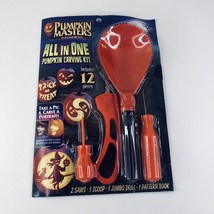 Pumpkin Masters All In One Carving Party Kit Halloween Patterns Carving Tool New - £4.69 GBP