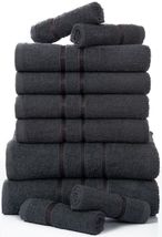 10 Pcs Bale Towels Set 100% Combed Cotton Soft Face Towels Gray - $19.25