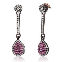 TK2724 - IP Dark Brown (IP coffee) Stainless Steel Earrings with Top Gra... - $39.49