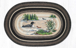 Earth Rugs OP-313 Loons Oval Patch 4&#39; x 6&#39; - £140.78 GBP