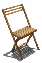 PAIR OF INTERBUILD Slat Patio Stowable eucalyptus hard wood Chairs Only - £63.86 GBP