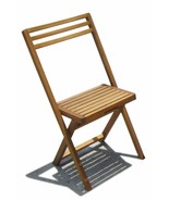 PAIR OF INTERBUILD Slat Patio Stowable eucalyptus hard wood Chairs Only - €69,63 EUR