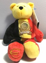 Limited Treasures Belgium Euro Coin Stuffed Plush Bear NEW Country Belgie - $7.99