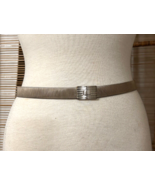 Vintage silver magnetic 1&quot; wide metal belt 27&quot; waist - $443.71 MXN