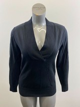 Denver Hayes V Neck Sweater Women&#39;s Size Large Blue Long Sleeve Cotton Blend  - £10.90 GBP