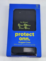 onn. Black Rugged Case Side-Grips for iPhone 6 Plus / 6s Plus / 7 Plus / 8 Plus - £9.50 GBP