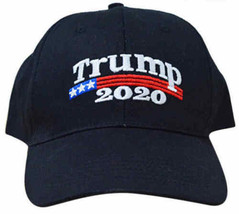 DONALD TRUMP 2020 BLACK HAT Embroidered Red White and Blue A - £7.19 GBP